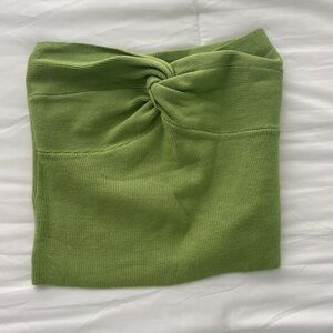 Green Knotted Tube Top